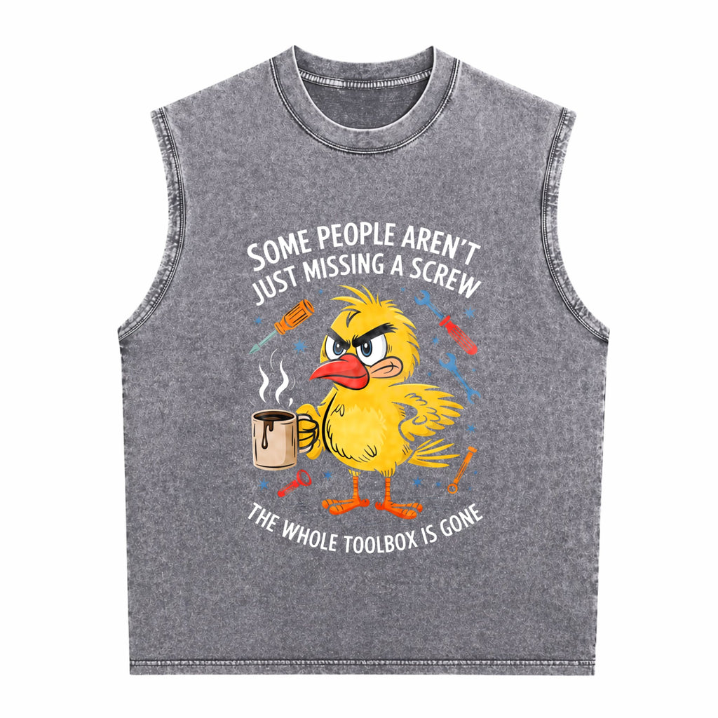 Some People Aren't Just Missing A Screw Men's Washed Tank Top