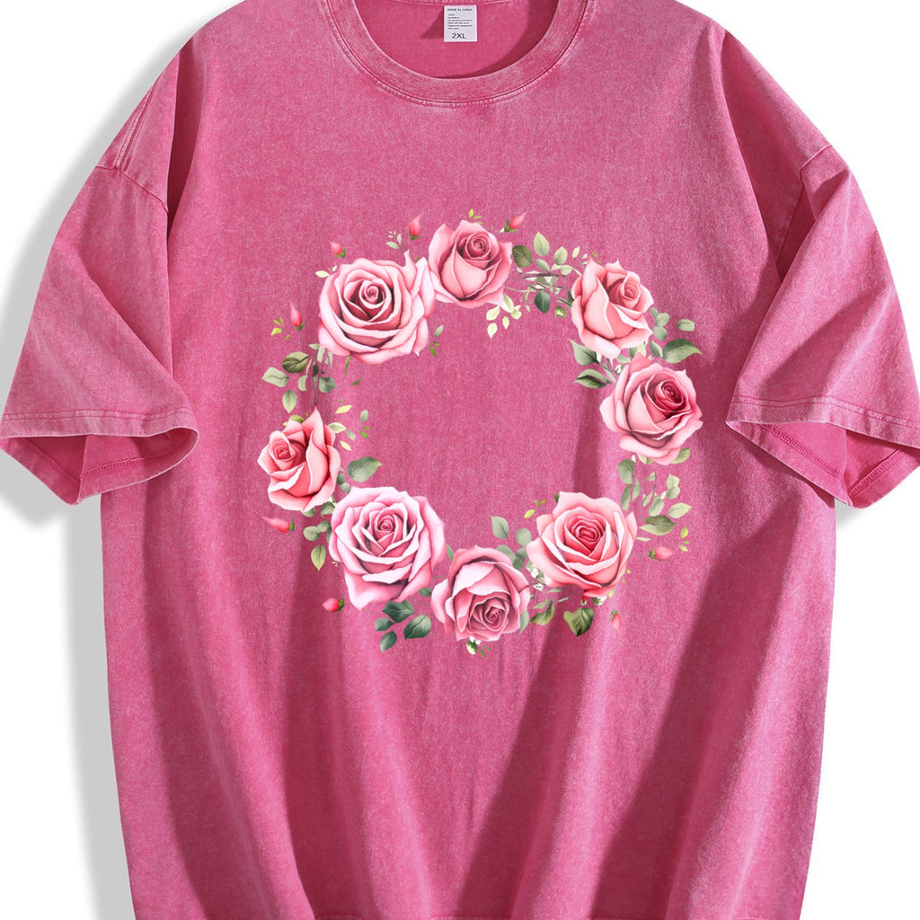 Rose Floral Vintage Washed T-Shirt product image 7