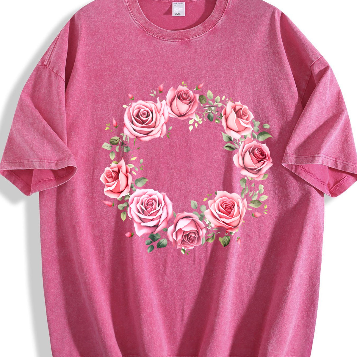 Rose Floral Vintage Washed T-Shirt product image 7