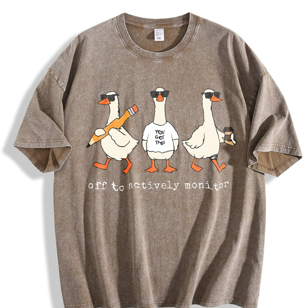 Off To Actively Monitor Goose Vintage Washed T-Shirt product image 3