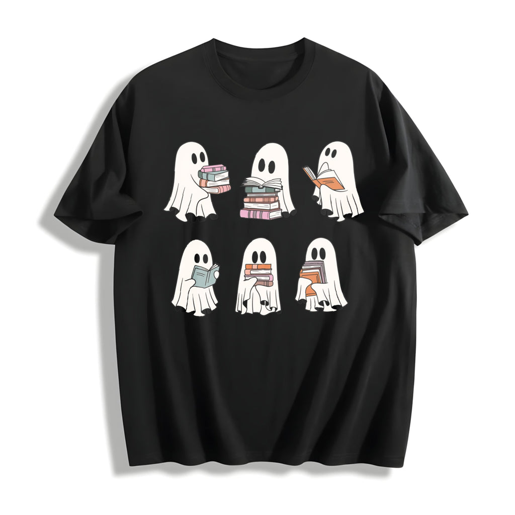 Ghost Reading Cotton T-Shirt product image 1