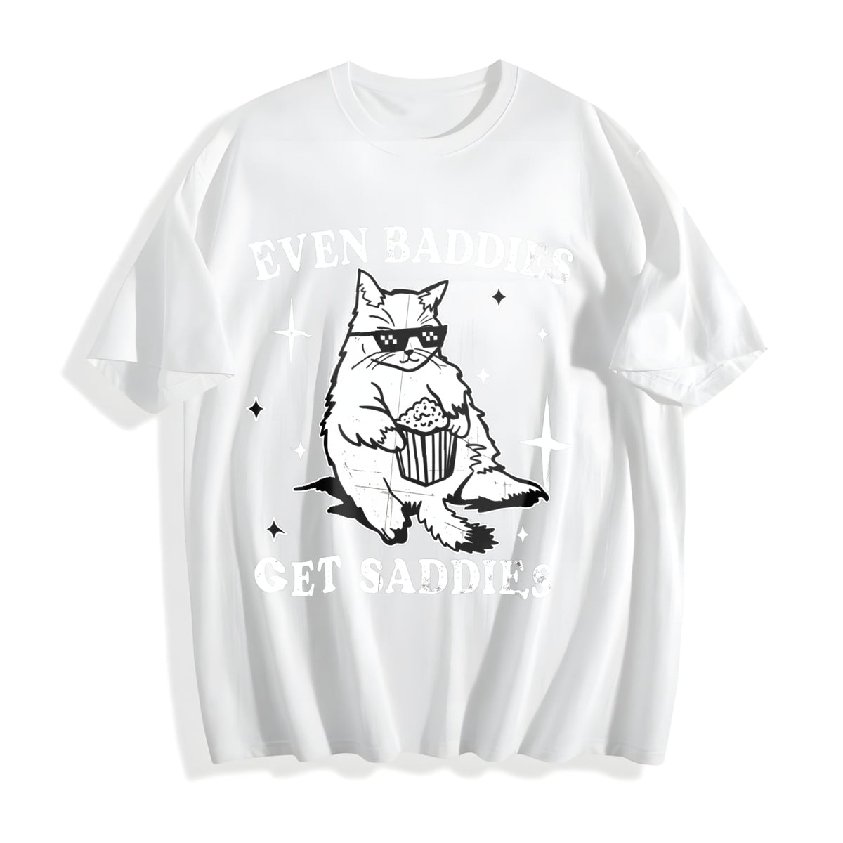 Even Baddies Get Saddies Cotton T-Shirt product image 2