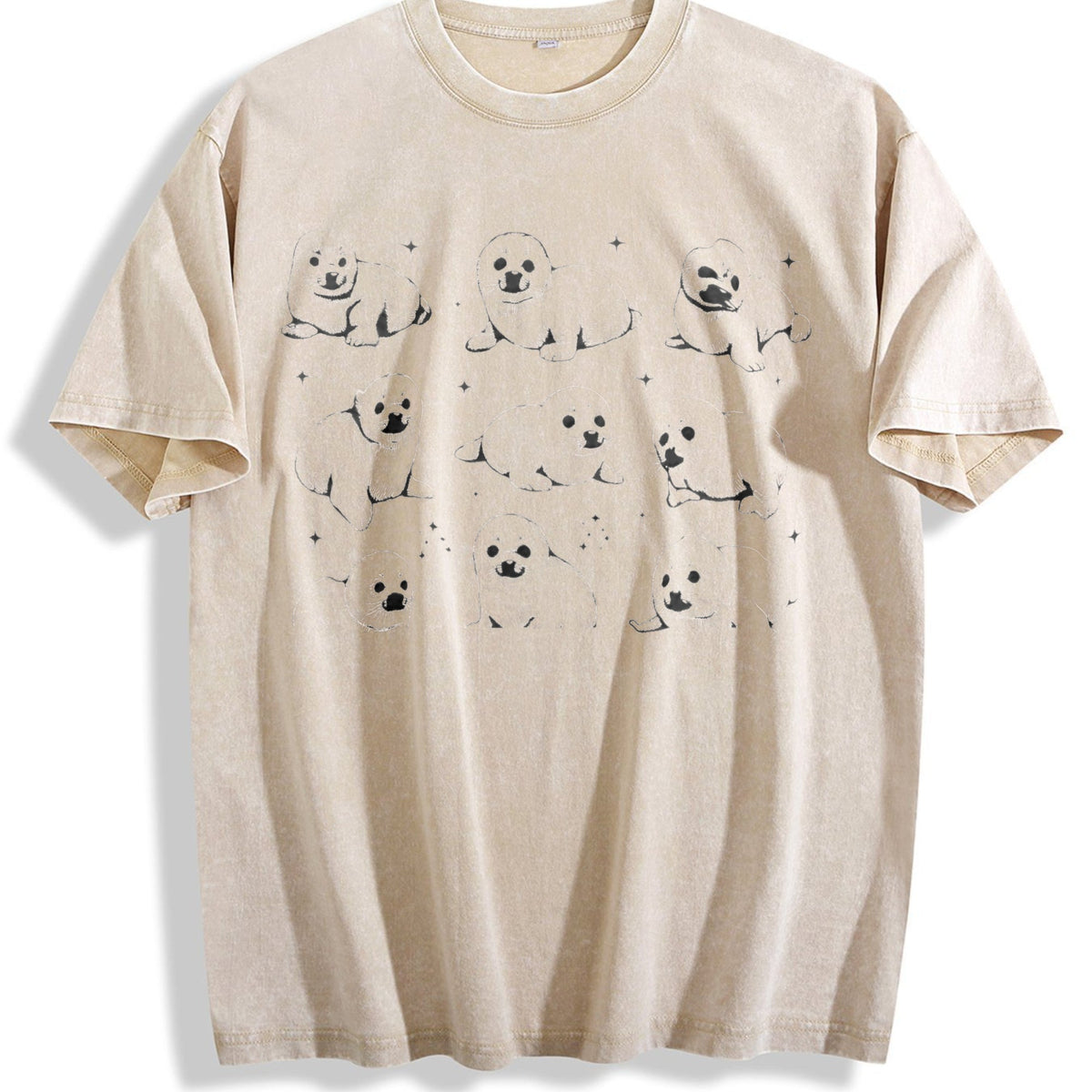 Baby Seals 90s Tattoo Vintage Washed T-Shirt product image 1