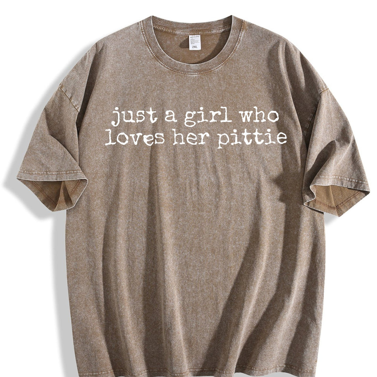 Just A Girl Who Loves Her Pittie Vintage Washed T-Shirt product image 3