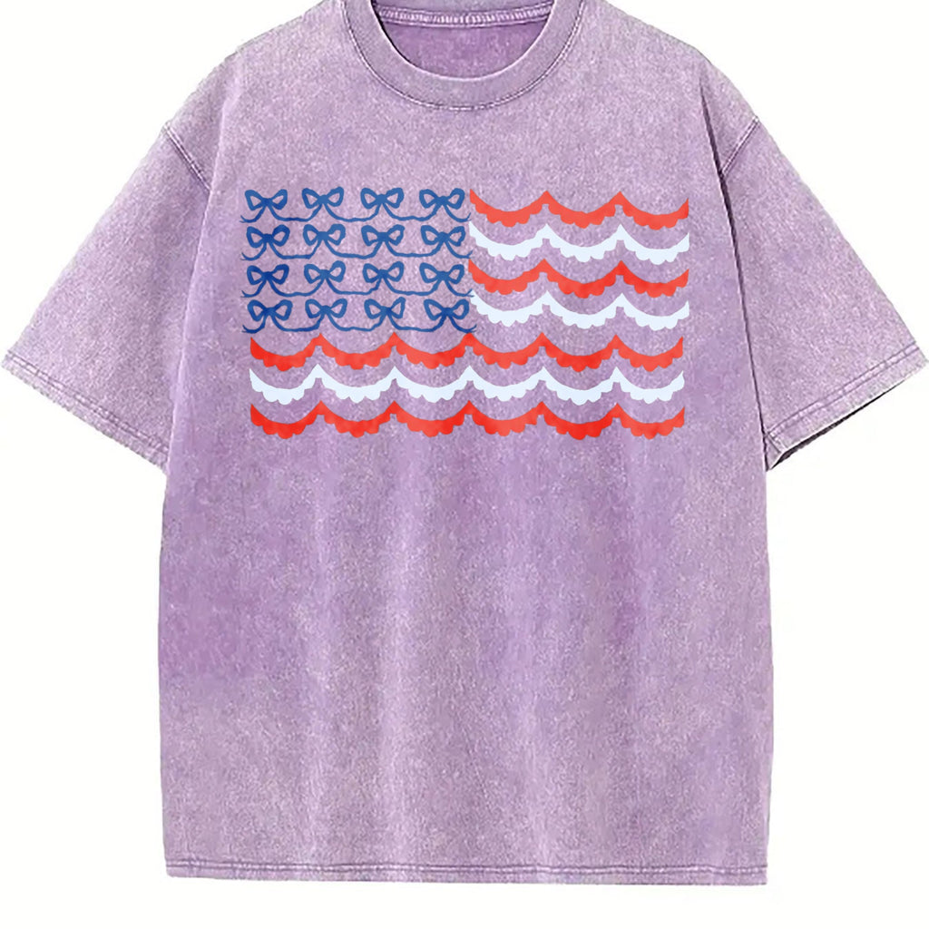USA Bow Coquette Vintage Washed T-Shirt product image 6