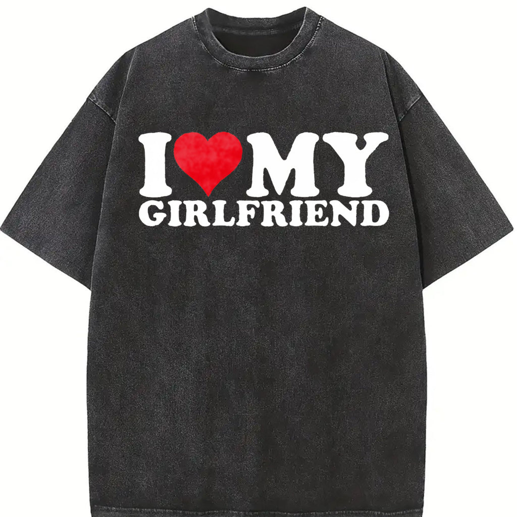 I Love My Gf I Heart My Gf And Exquisite Vintage Washed product image 2