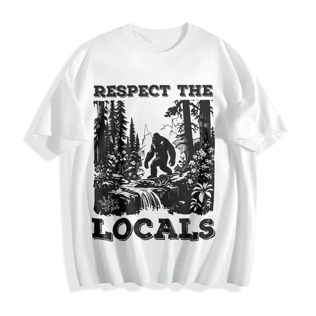 Respect The Locals Bigfoot Cotton T-Shirt product image 2