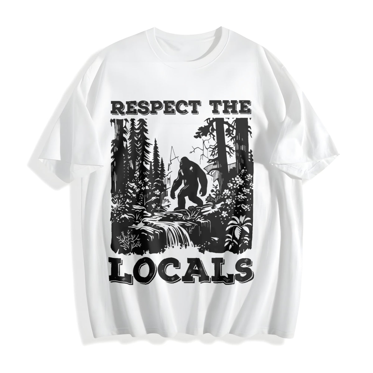 Respect The Locals Bigfoot Cotton T-Shirt product image 2