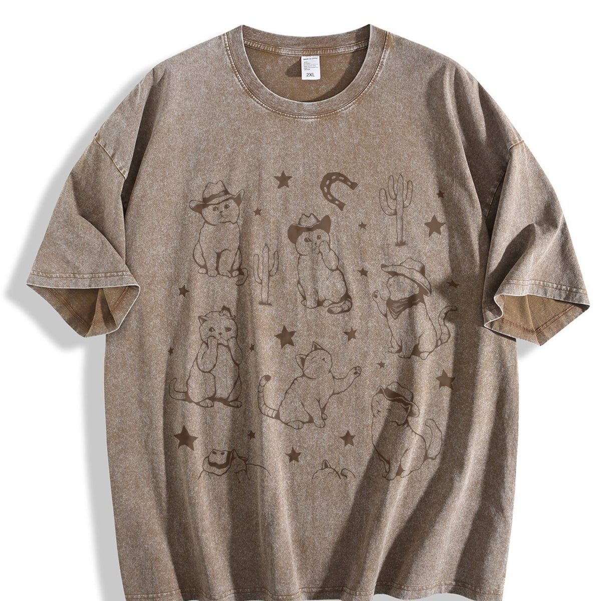 Cowboy Cats And Kittens Western Vintage Washed T-Shirt product image 3