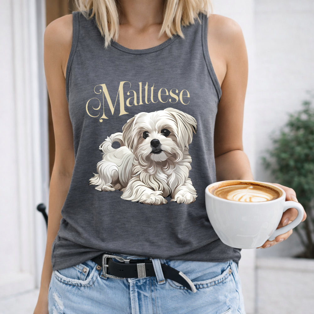 Cute Maltese Dogs Women's Tank Top