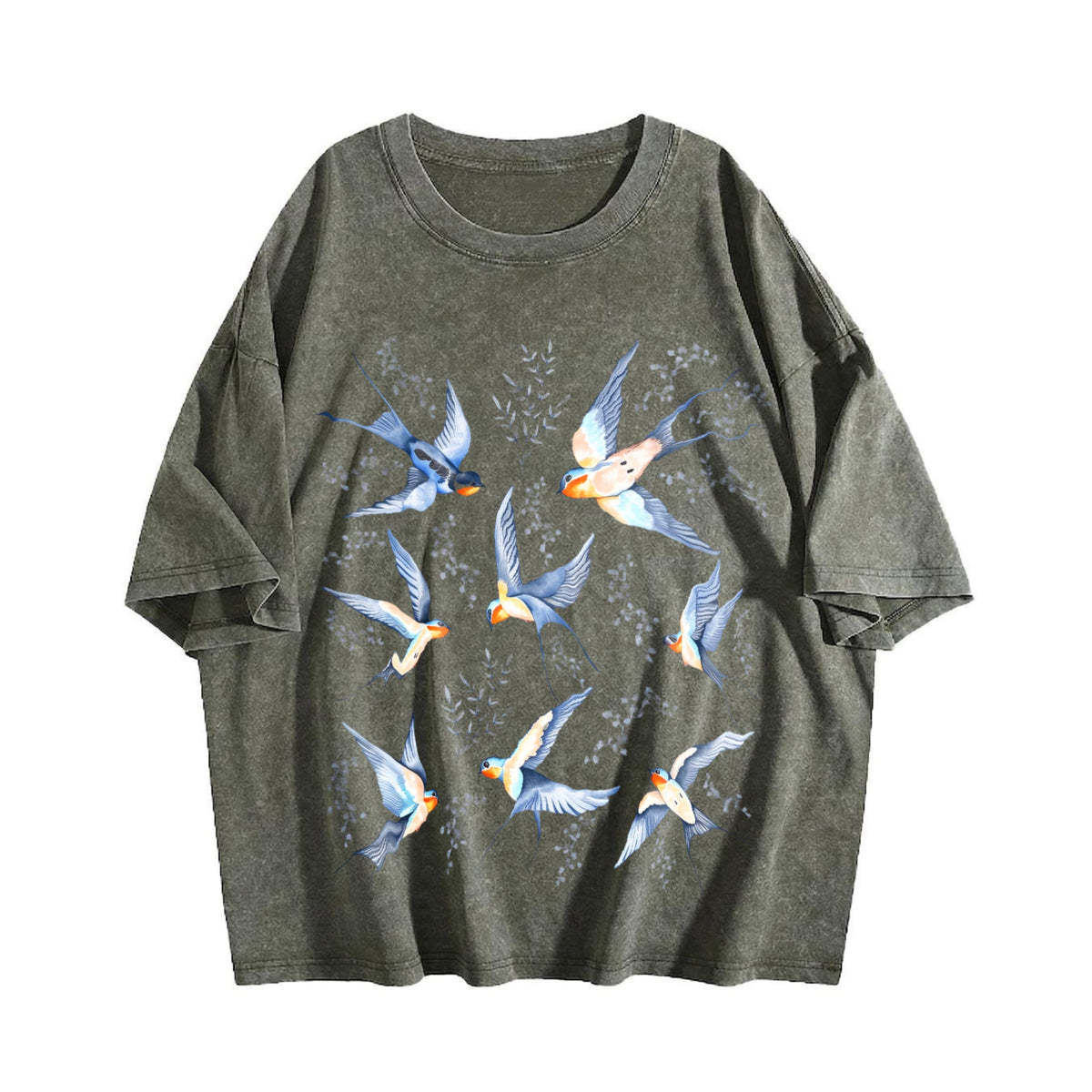 Birds 90s Tattoo Vintage Washed T-Shirt product image 4