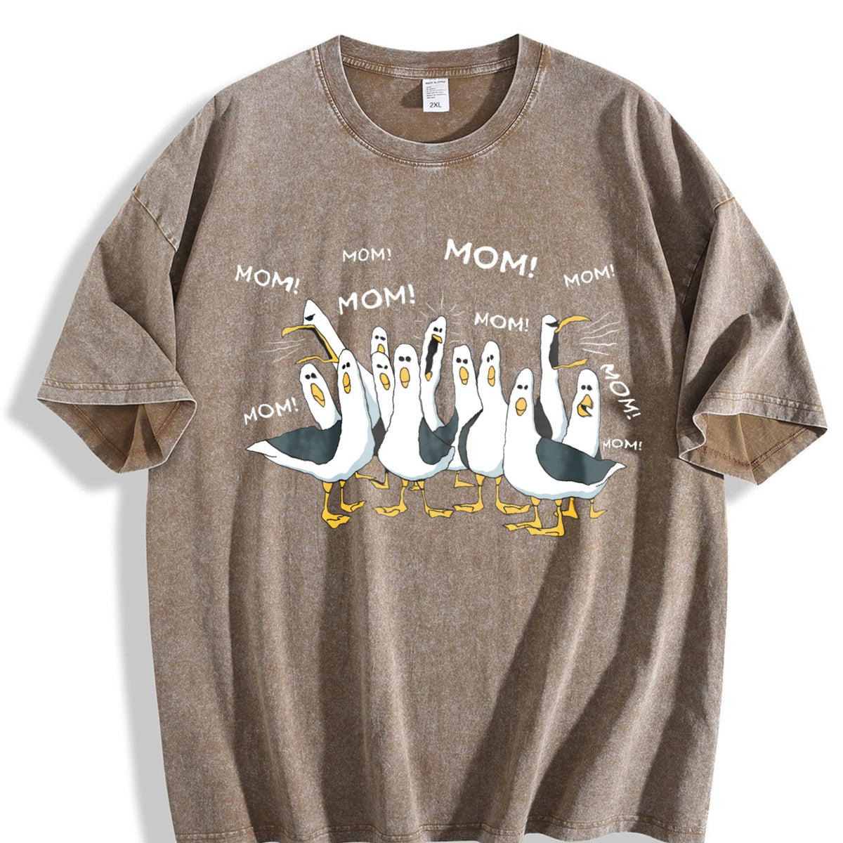 Seagull Mom Vintage Washed T-Shirt product image 3