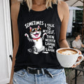 Sometimes I Talk to Myself Funny Cat Women's Tank Top