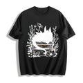 Inspired - Whimsical Black Dragon & Floral Book Cotton product image 1