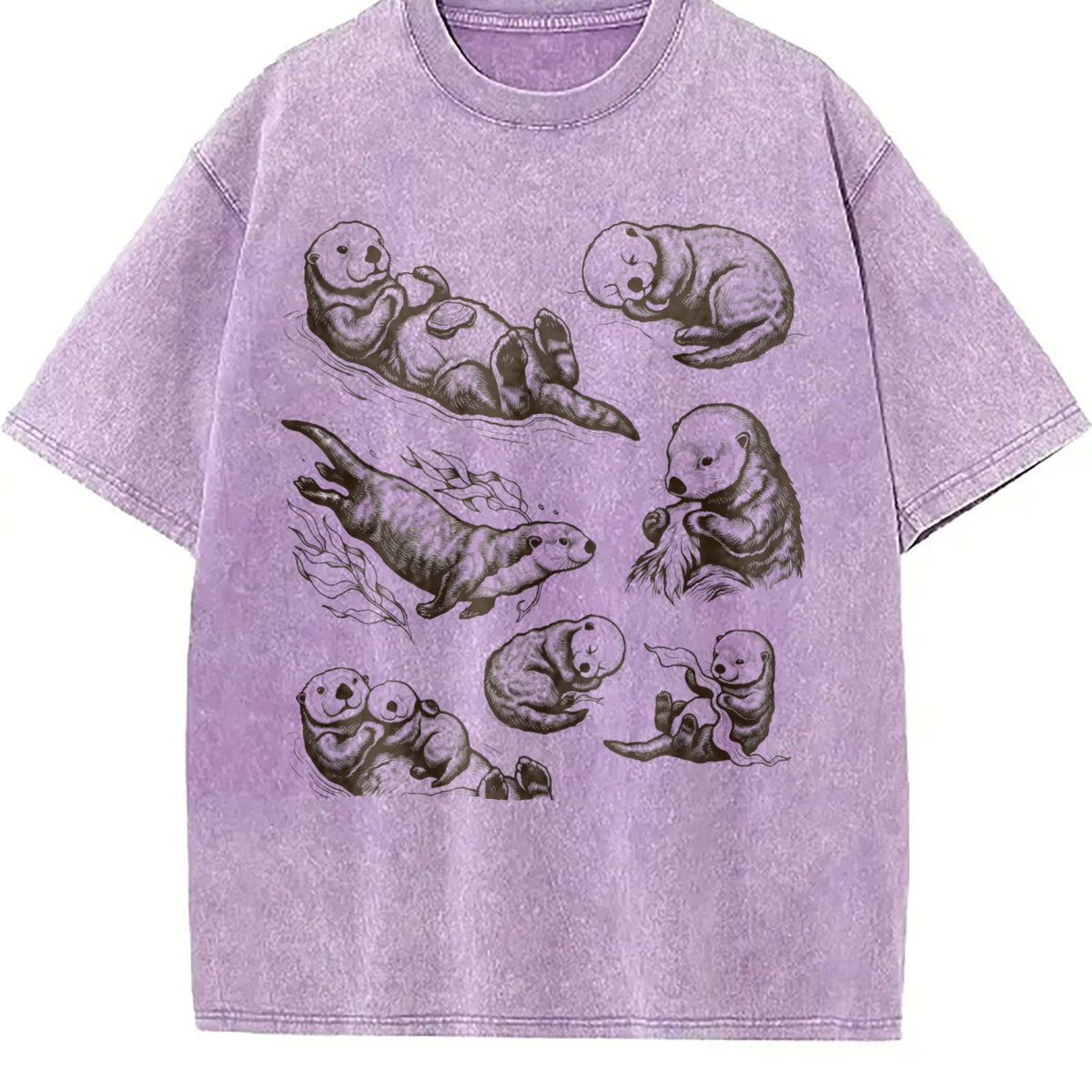 Sea Otter 90s Tattoo Vintage Washed T-Shirt product image 6
