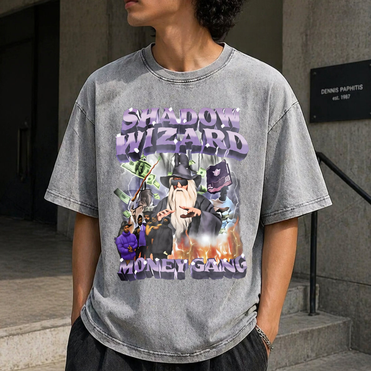 Shadow Wizard Money Gang Vintage Washed T-Shirt product image 5
