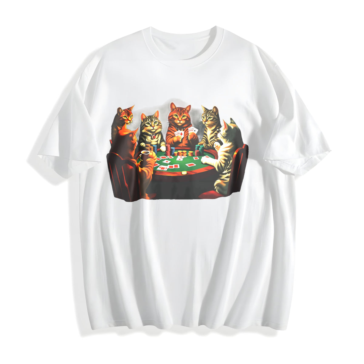 Poker Cat Cotton T-Shirt product image 2