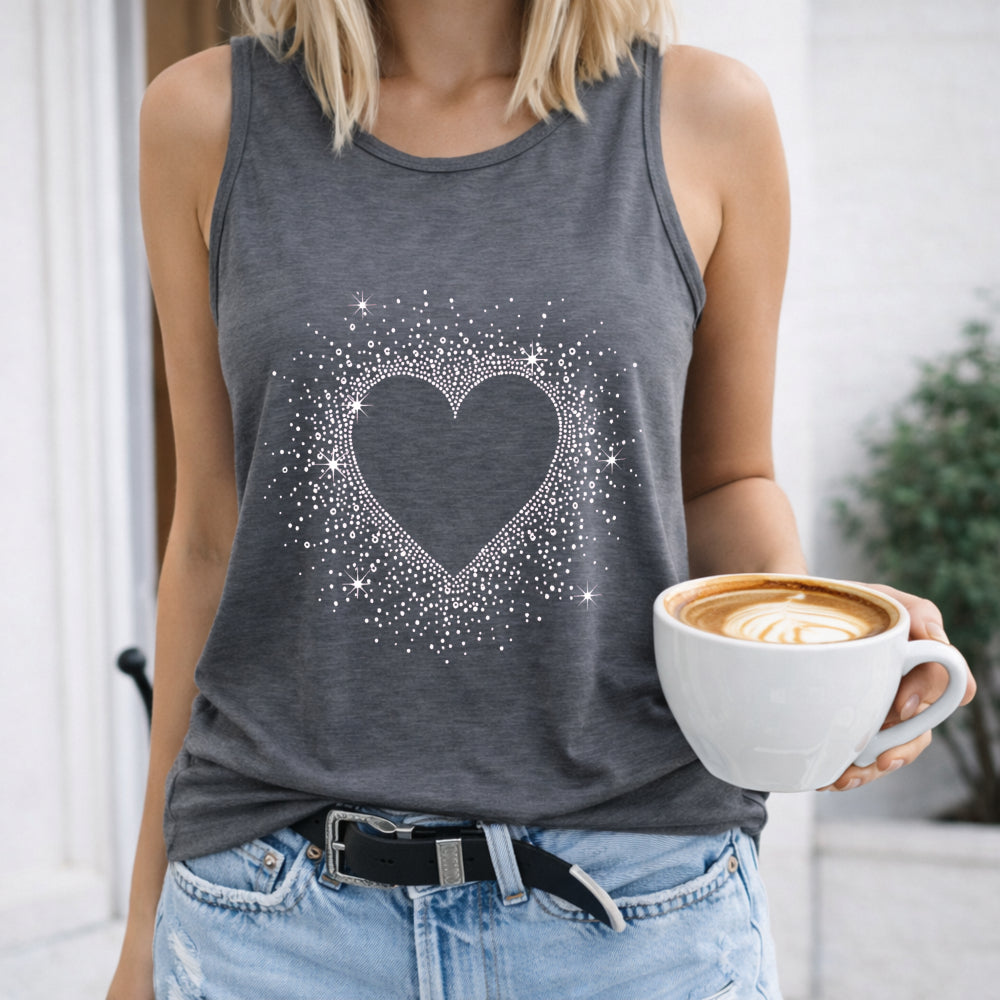 Cartoon Heart Women's Tank Top