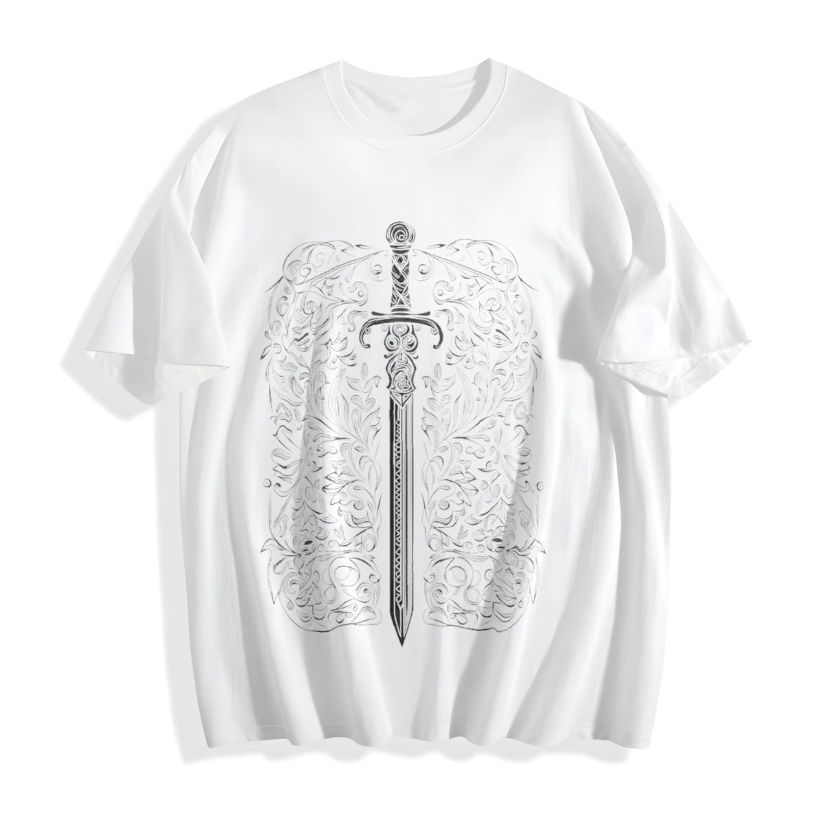 Sword & Letter Cotton T-Shirt product image 2