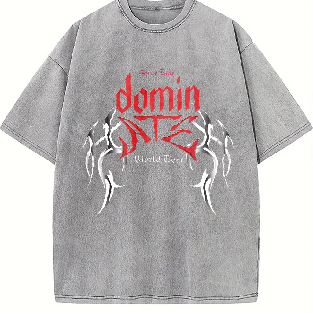 Red Tribal Lettering Vintage Washed T-Shirt product image 5