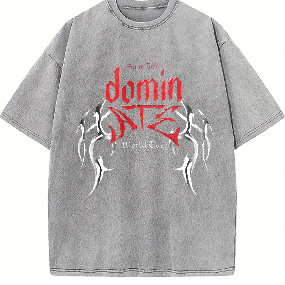 Red Tribal Lettering Vintage Washed T-Shirt product image 5