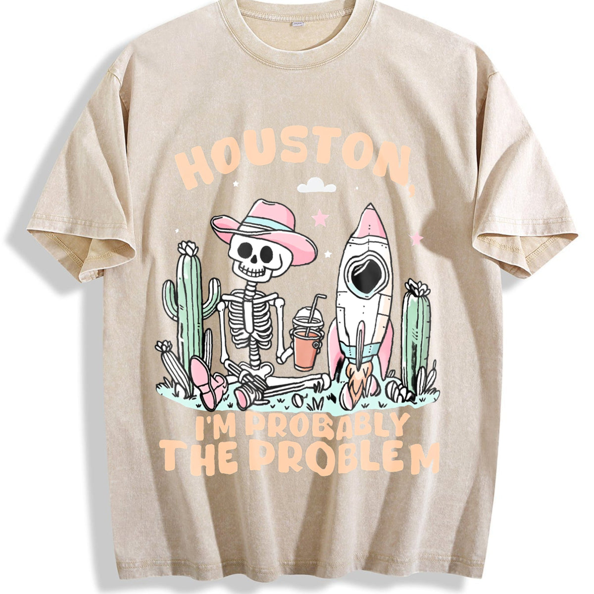 Houston Theme Vintage Washed T-Shirt product image 1