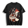 Folk Art Bohemian Fox And Tree Summer Cotton T-Shirt product image 1