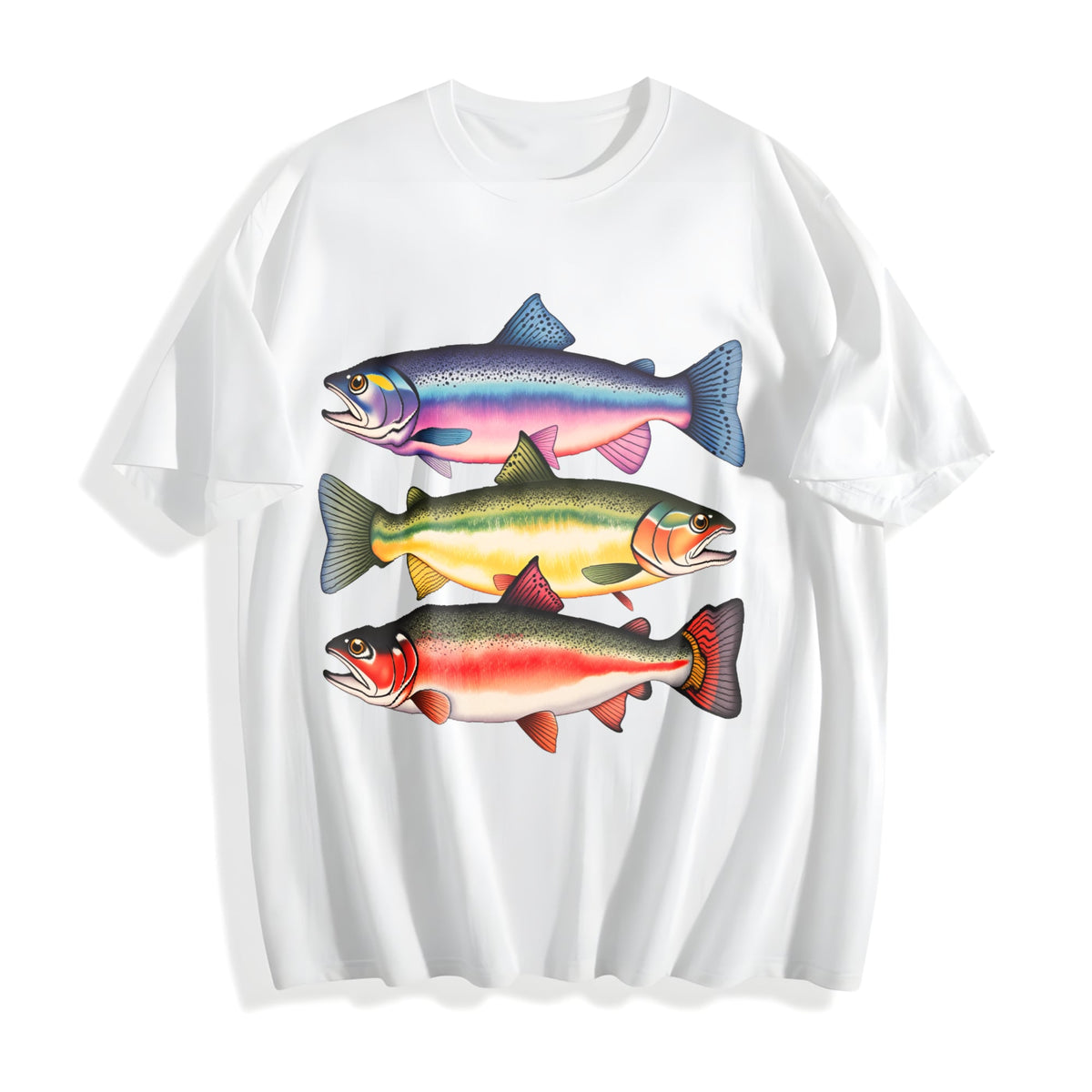 Abstract Colorful Trout In A Row - River Fish Species product image 2