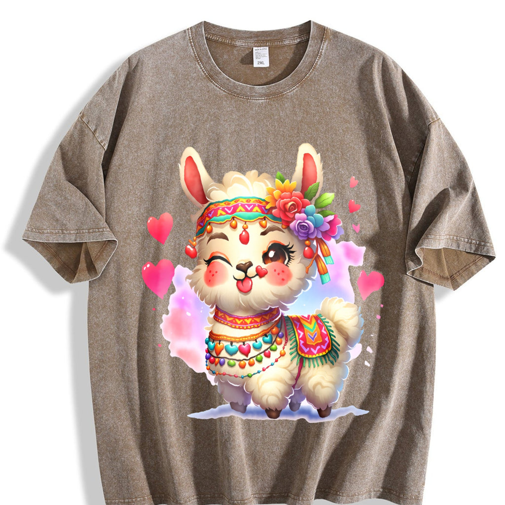 Llama Hair Accent Vintage Washed T-Shirt product image 3