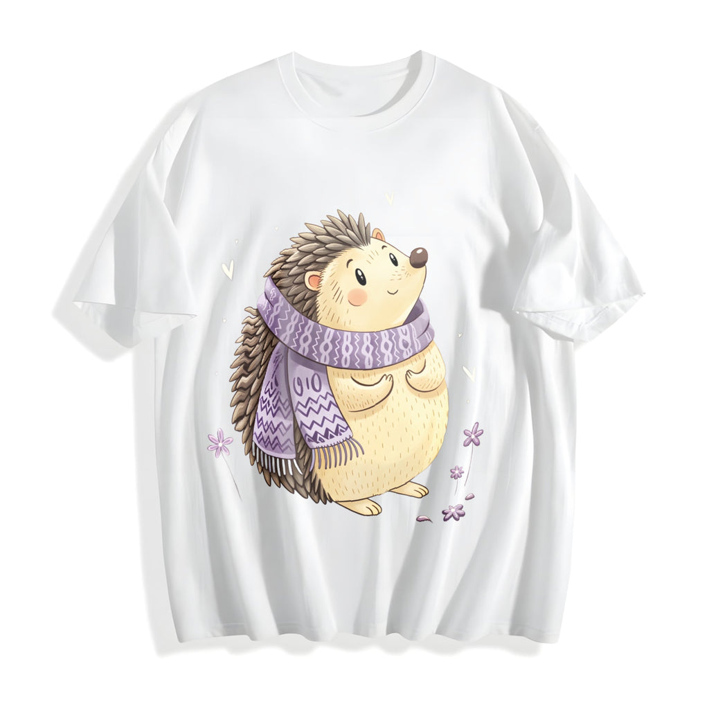 Scarf & Hedgehog Cotton T-Shirt product image 2