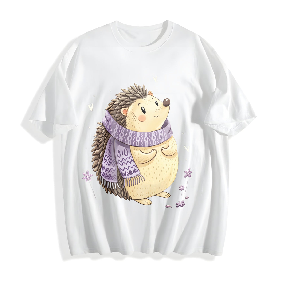 Scarf & Hedgehog Cotton T-Shirt product image 2