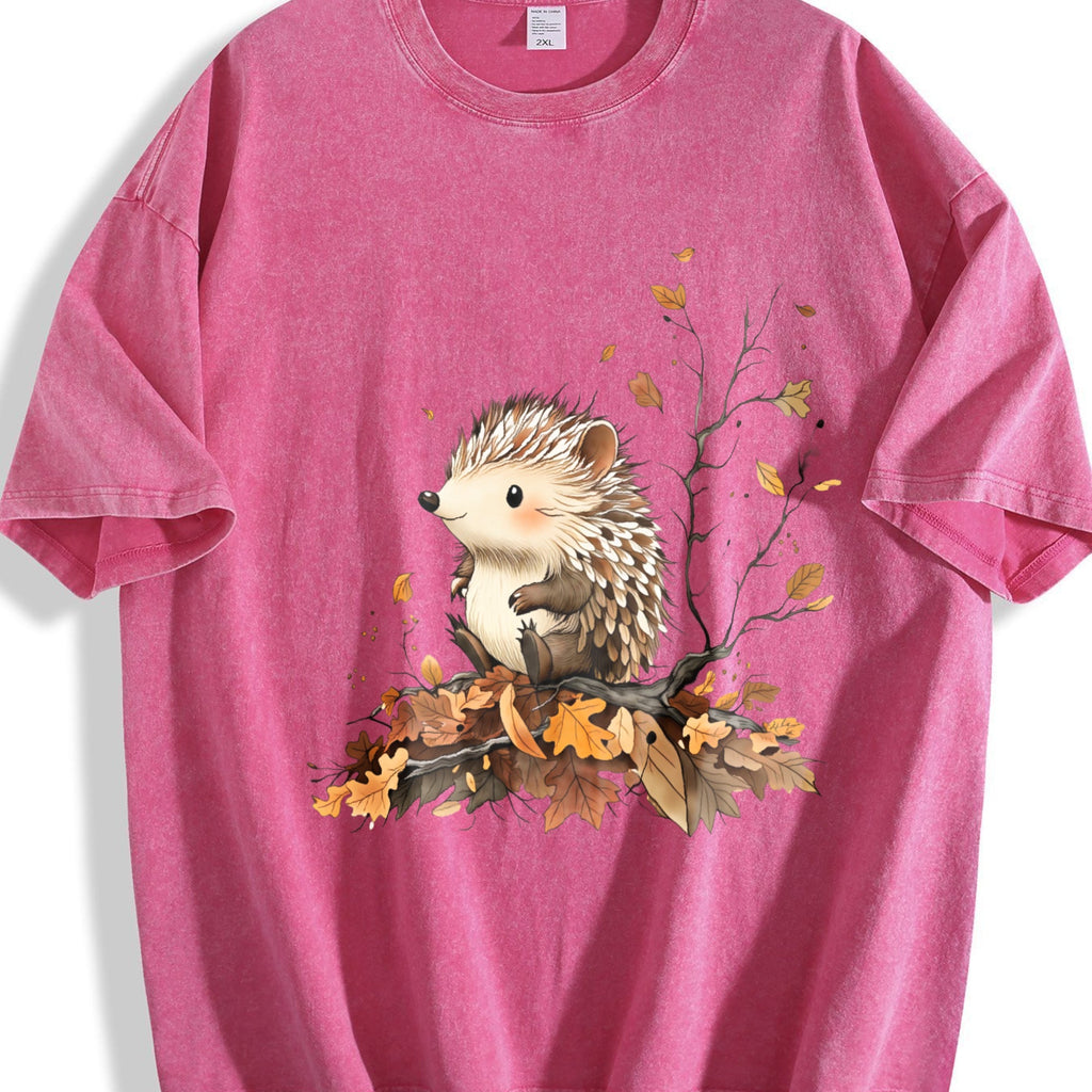 Autumn Little Hedgehog Vintage Washed T-Shirt product image 7