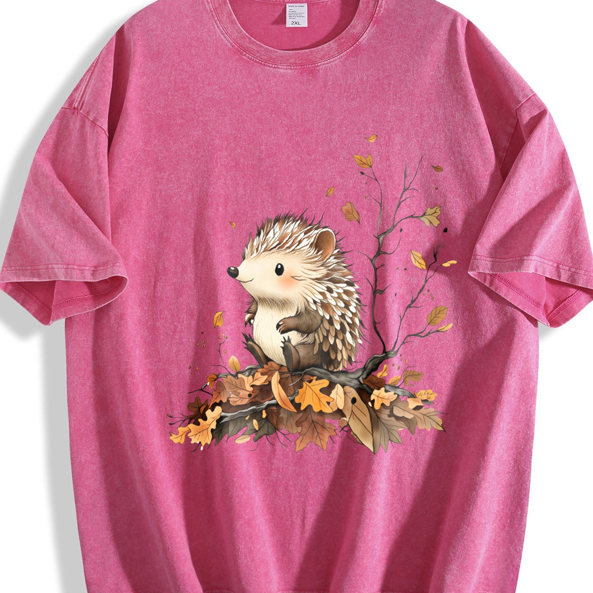 Autumn Little Hedgehog Vintage Washed T-Shirt product image 7