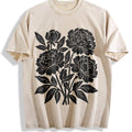 Linocut Flower Vintage Washed T-Shirt product image 1