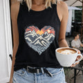 Mountain Sunset Heart Women's Tank Top