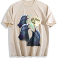 Pigeon Howling To Moon 90s Vintage Washed T-Shirt product image 1