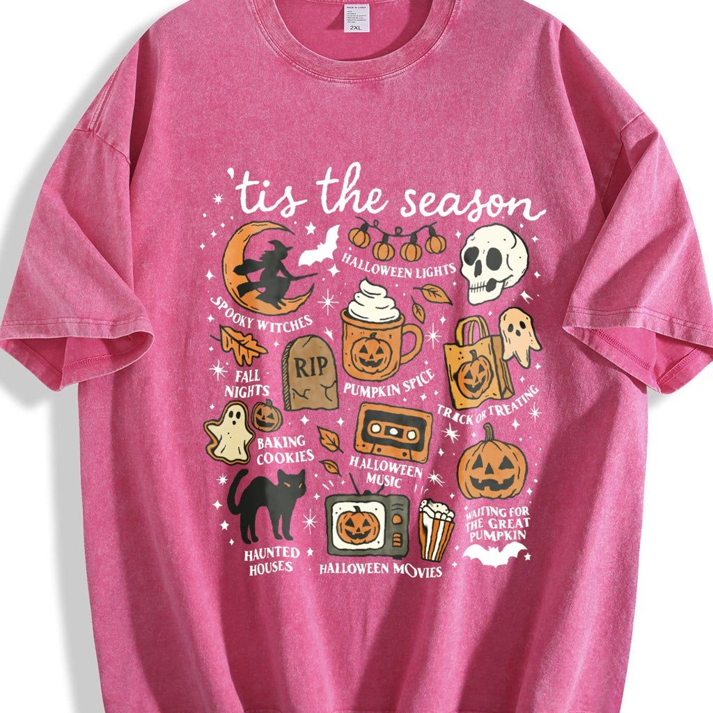 Spooky Season Halloween - Cute Fall Vintage Washed T-Shirt product image 5