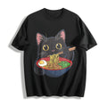 Cat Ramen Cotton T-Shirt product image 1