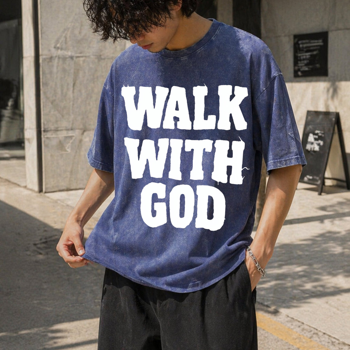 Christian Walk With God Vintage Washed T-Shirt product image 8
