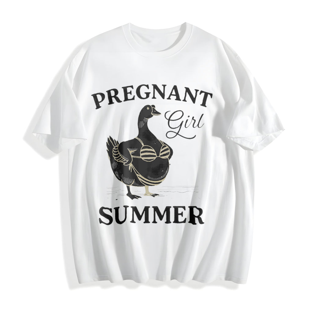 Pregnant Girl Summer Bikini Goose Parody Funny Meme Boxy product image 2