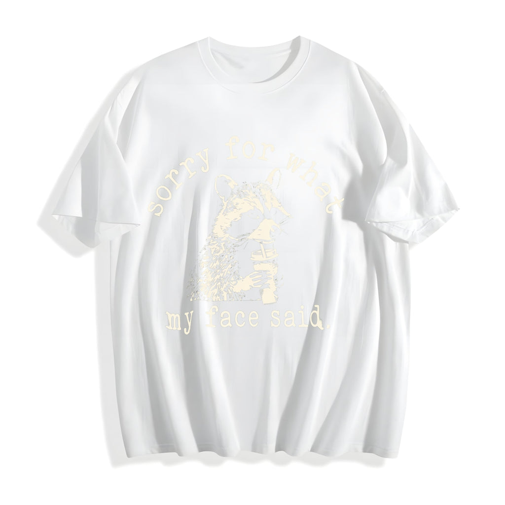 Sorry For What My Face Said Cotton T-Shirt product image 2