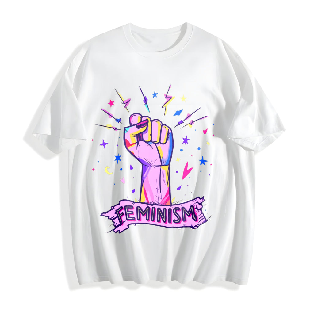 Luokeren Feminist - With Empowerment Fist & Stars Cotton product image 2