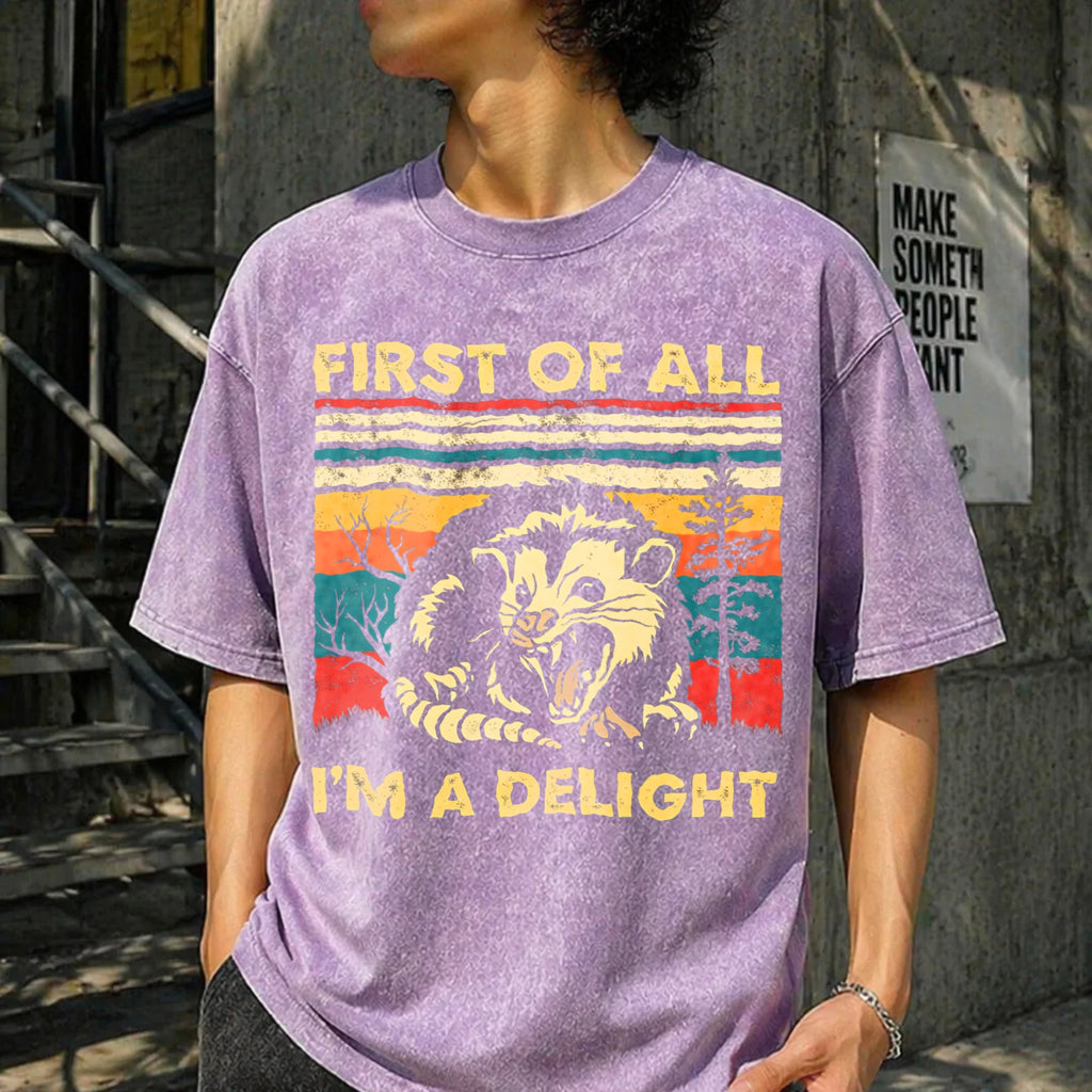 First Of All I'm A Delight Sarcastic Angry Opossum Vintage product image 6