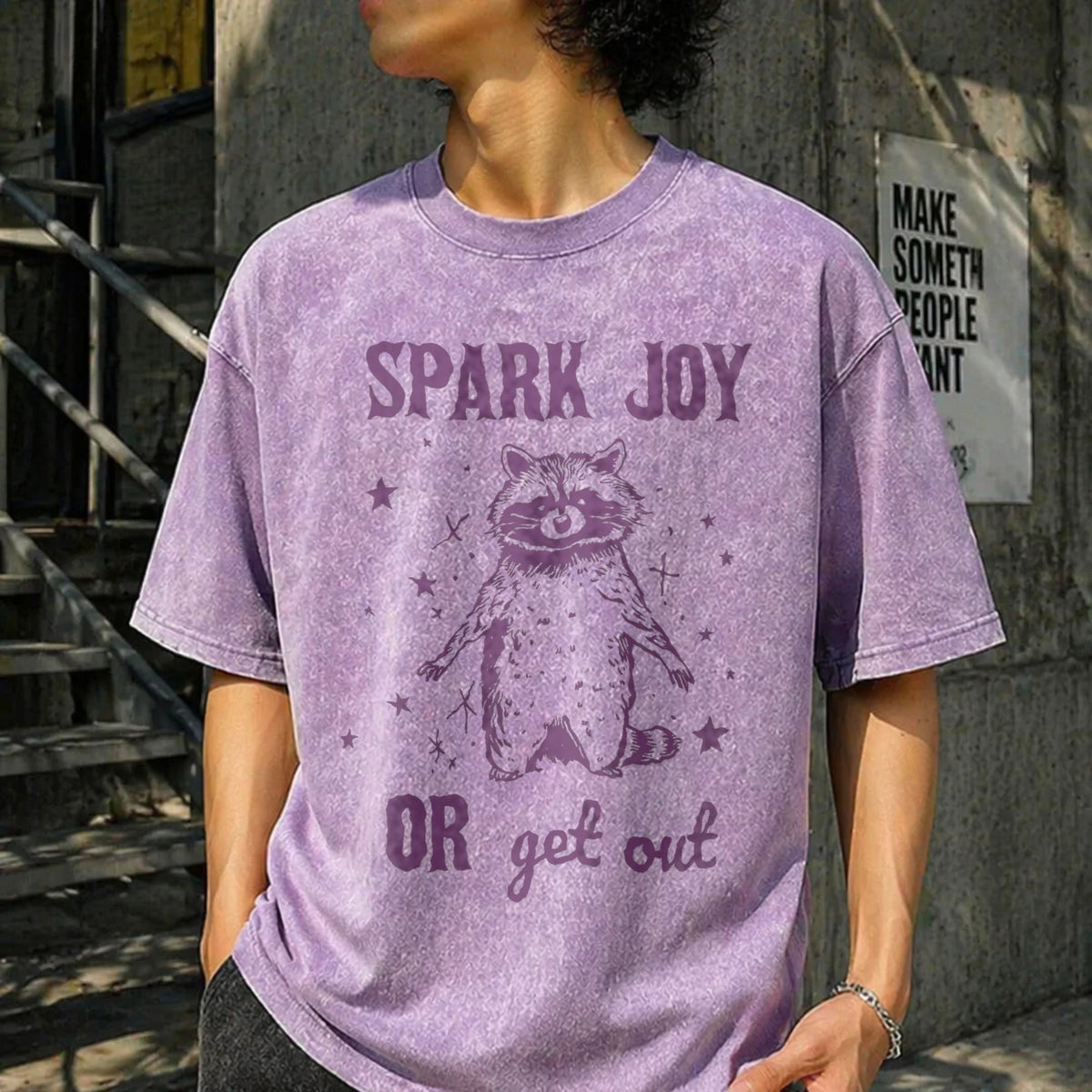 Spark Joy Or Get Out Vintage Washed T-Shirt product image 6