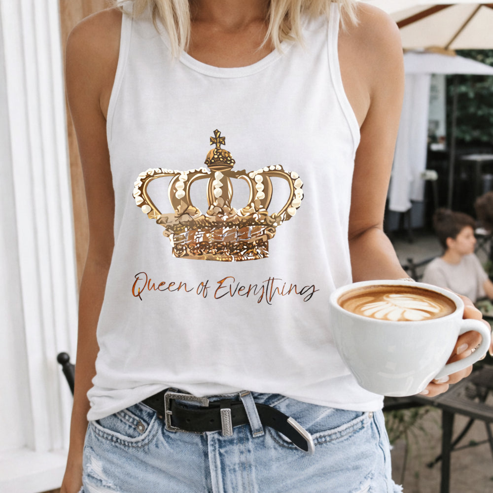 Queen Of Everything Letters & Crowns Women's Tank Top