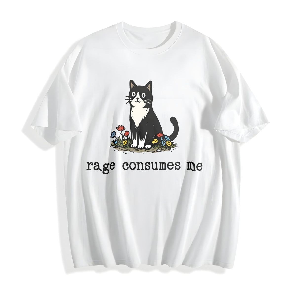Funny Cat Meme Cotton T-Shirt product image 2