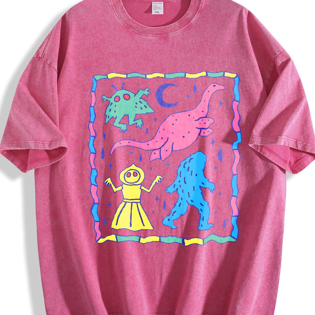 Weird Character Party Vintage Washed T-Shirt product image 5