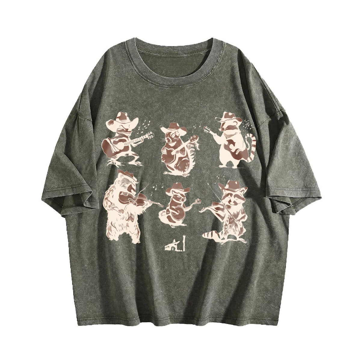Animal Musicians 90s Vintage Washed T-Shirt product image 4