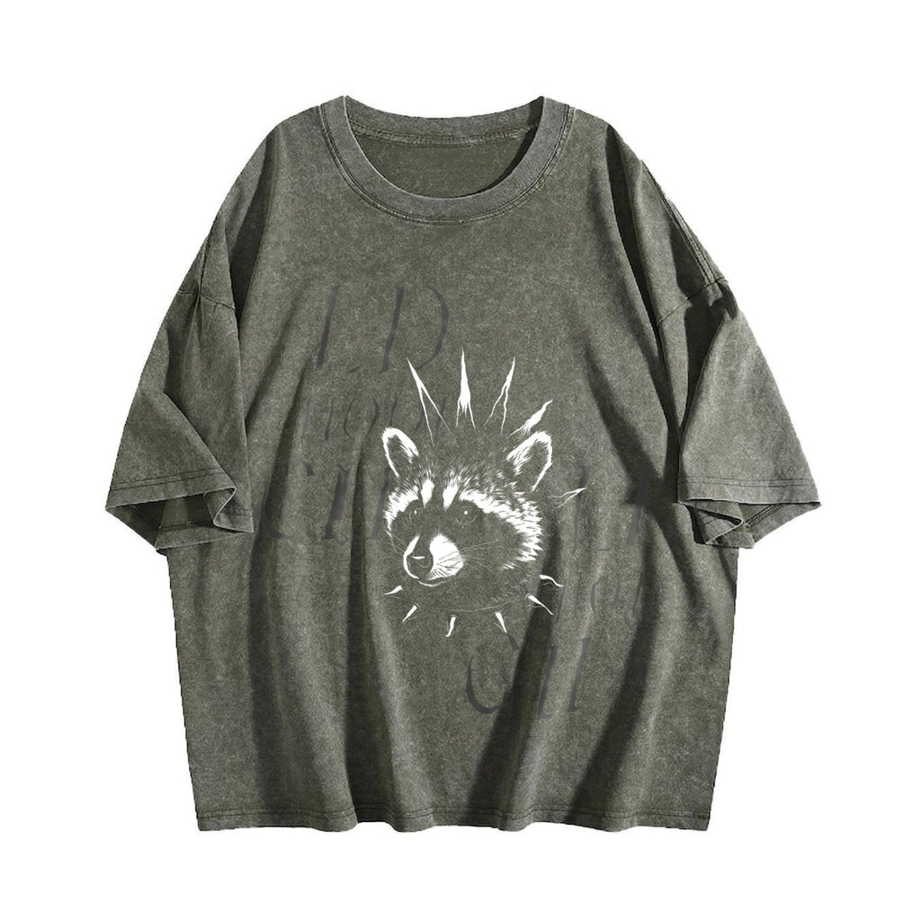 Punk Raccoon Vintage Washed T-Shirt product image 4