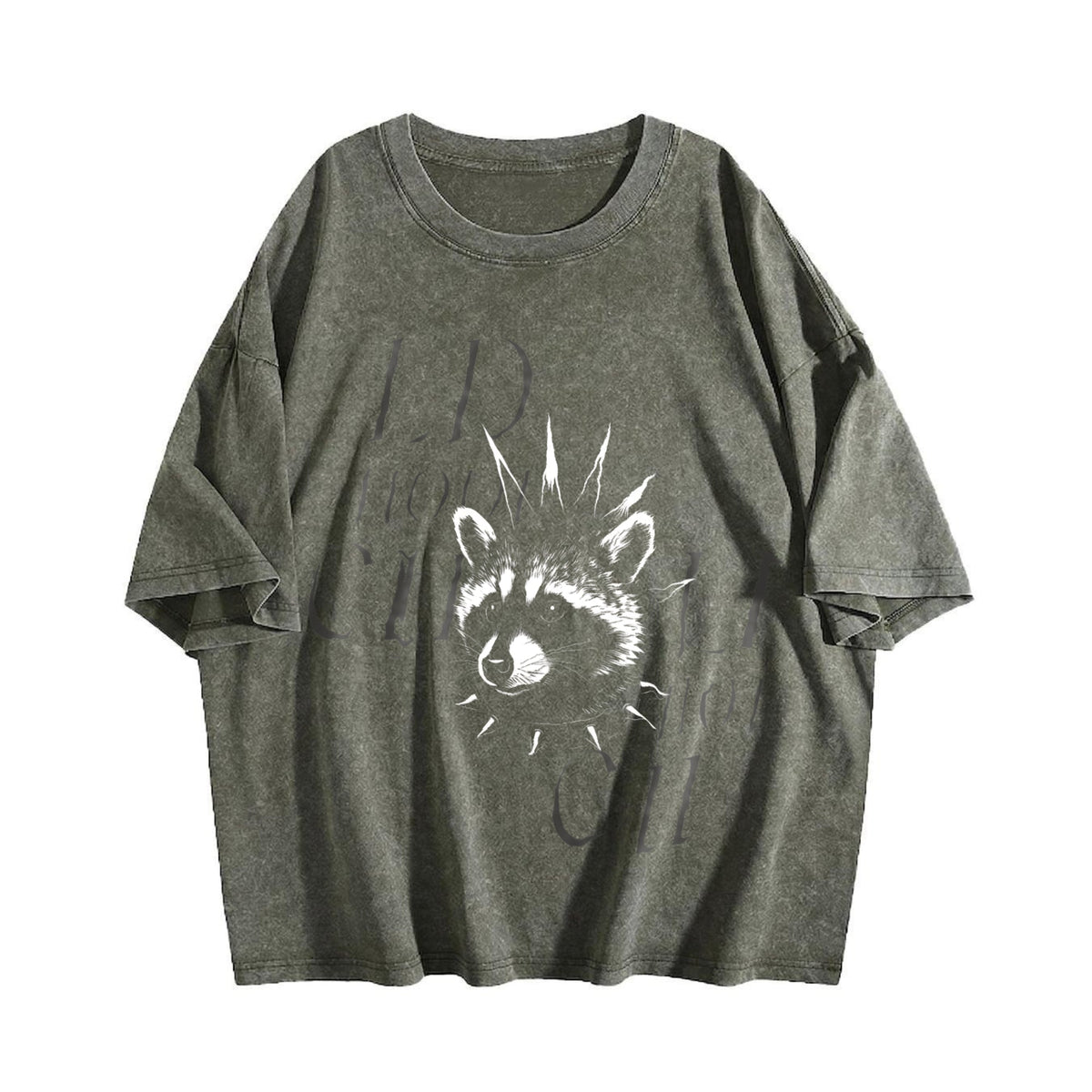Punk Raccoon Vintage Washed T-Shirt product image 4